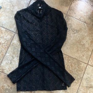 Free People Lace long sleeve shirt. Black. Size S.
